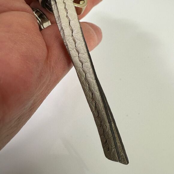 Gucci Interlocking G Leather Tassel Key Ring White Silver - Picture 4 of 8